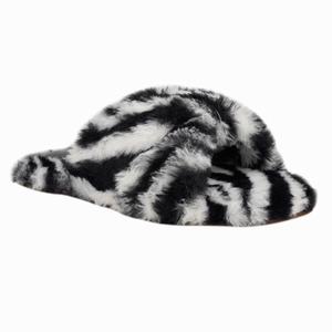 Nine West Cozy Flat Slippers Zwart/Wit Nederland | NXG-274153